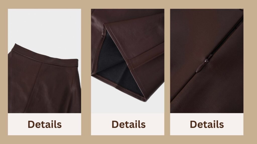 brown color of this skirt